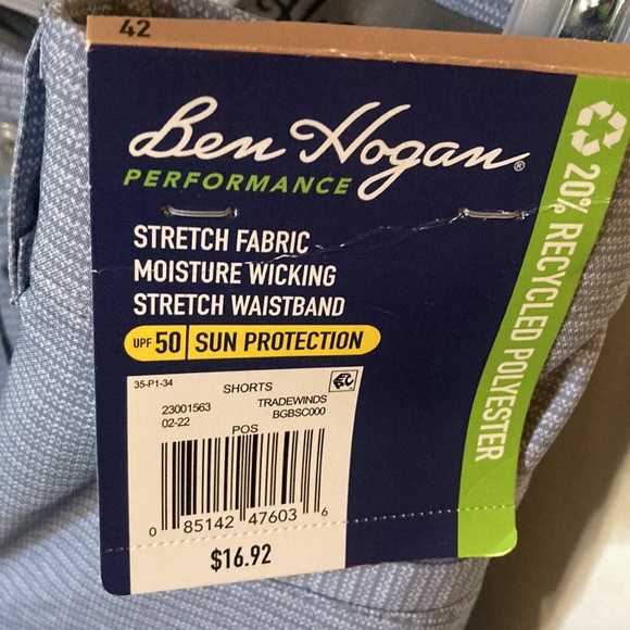 Men’s Ben Hogan Performance Shorts Gray Pattern - Picture 3 of 5